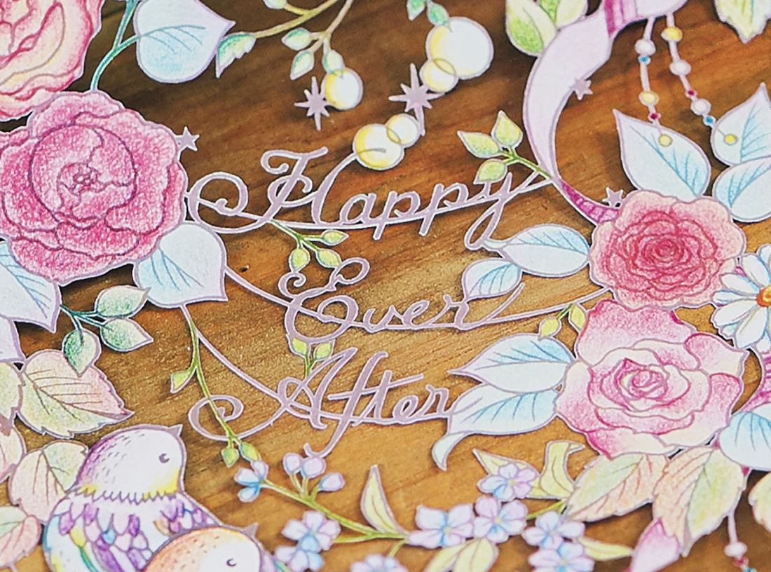 切って飾れる 花と鳥たちの塗り絵